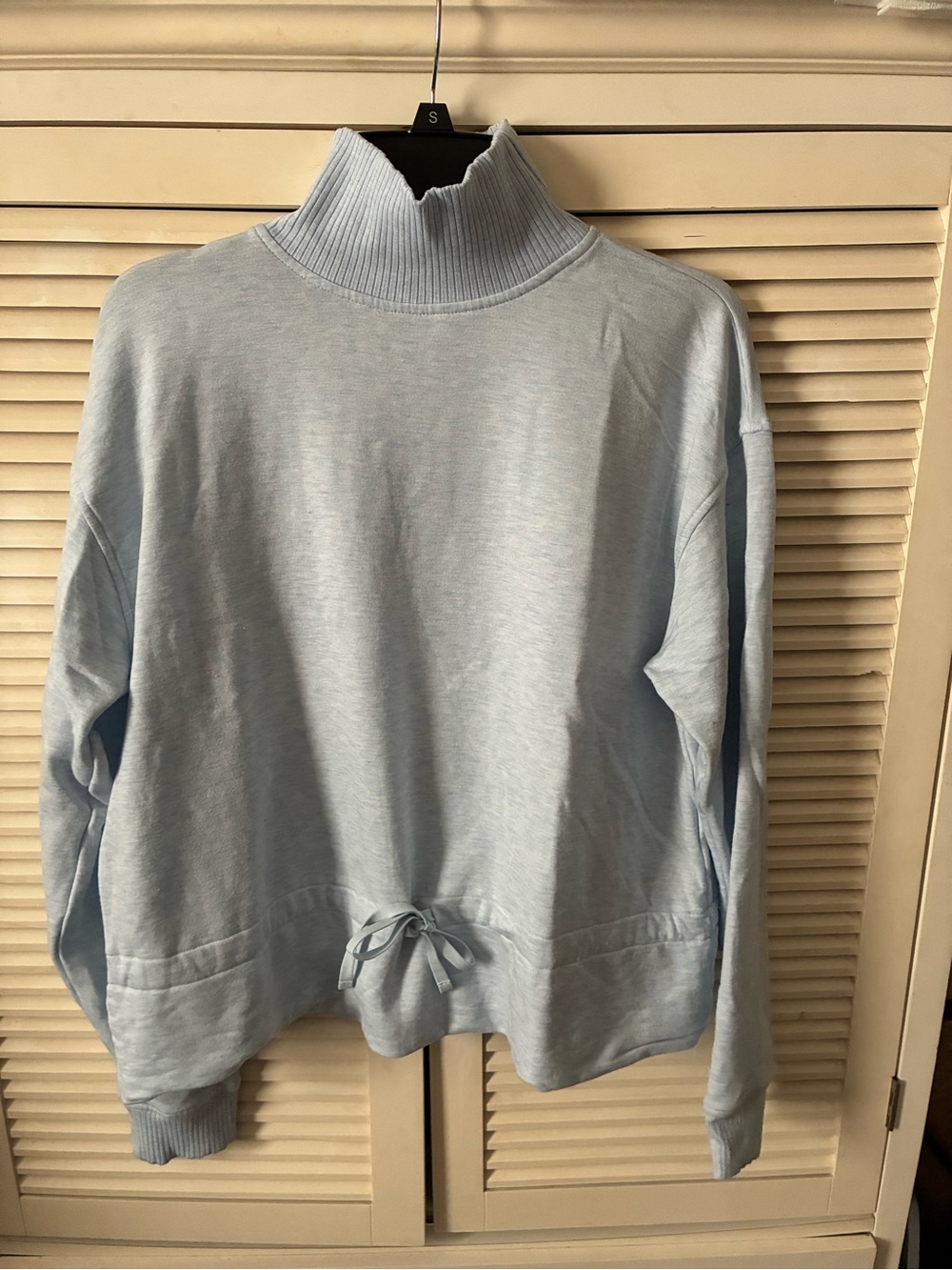 Light Blue Turtleneck Sweatshirt & Jogger Set - Women - Picture 3 of 6